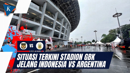 Situasi Terkini Jelang Indonesia vs Argentina, Stadion GBK Diguyur Hujan Gerimis