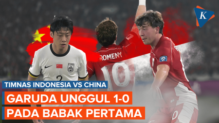 Hasil Babak Pertama Indonesia Vs China, Garuda Unggul Berkat Gol Penalti Ole Romeny