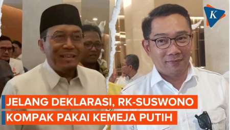 Momen RK-Suswono Tiba di Hotel Sultan untuk Deklarasi Maju Pilkada Jakarta