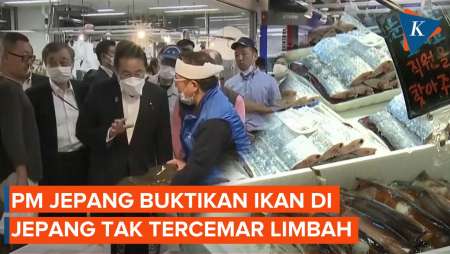 PM Jepang Makan Ikan di Pasar Tokyo Buktikan Air Laut tak terdampak Limbah Nuklir