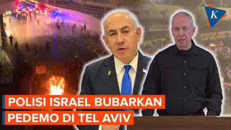 Tembakkan Meriam Air! Polisi Israel Bubarkan Demonstran di Tel Aviv