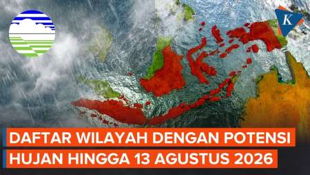 BMKG Peringatkan Potensi Hujan Hingga 13 Agustus 2026, Ini Daftar Wilayahnya