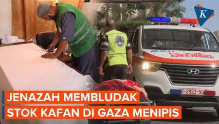 Stok Kain Kafan di Gaza Menipis