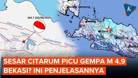 BMKG: Bukan Baribis, Gempa Bekasi M 4,9 Dipicu Sesar Citarum