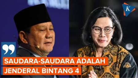 Prabowo Ibaratkan Menkeu Layaknya Jenderal Bintang 4