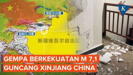 China Dilanda Gempa Magnitudo 7.1, Aliran Listrik Putus dan 2 Rumah Hancur