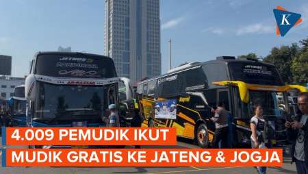 Momen 4.009 Warga Ikut Mudik Gratis Polri Ke Jateng Dan Yogyakarta