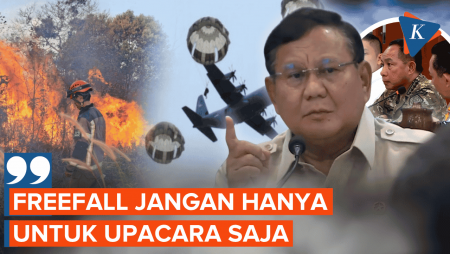 Singgung Penerjun Payung Ikut Tangani Karhutla, Prabowo: Jangan Hanya Untuk Upacara
