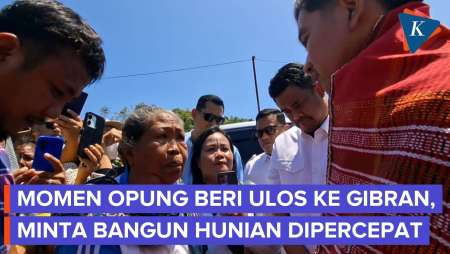 Opung Di Tukka Tapteng Beri Ulos Ke Gibran, Curhat Sedihnya Tinggal Di Pondok Usai Bencana