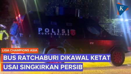 Momen Bus Ratchaburi Dikawal Ketat Polisi Usai Singkirkan Persib
