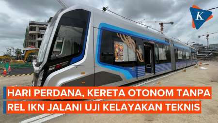 Hari Perdana, Kereta Otonom Tanpa Rel IKN Jalani Uji Kelayakan Teknis