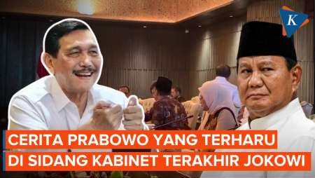 Luhut Bocorkan Momen Prabowo Terharu di Sidang Kabinet Terakhir Jokowi