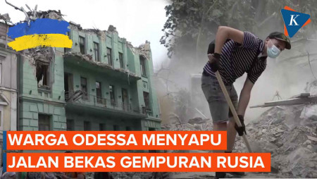 Potret Jalanan dan Puing Rumah Warga Odessa Hancur Diserang Rusia