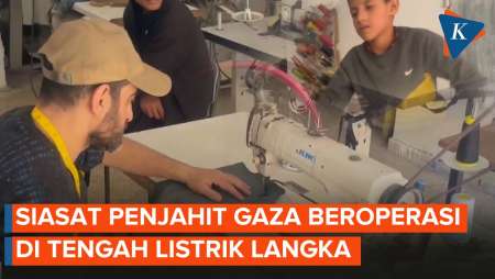 Kreativitas Penjahit di Gaza Penuhi Pesanan Pakaian di Tengah Listrik Terbatas