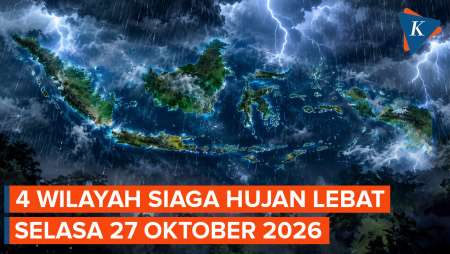 BMKG Peringatkan Hujan Lebat 27 Oktober 2026, 4 Wilayah Siaga!