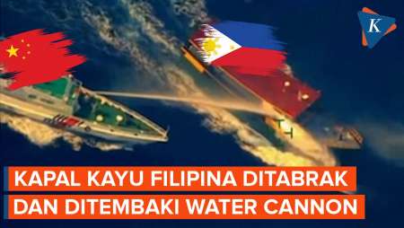 Detik-detik Kapal Penjaga Pantai China Kepung dan Serbu Kapal Kayu Filipina