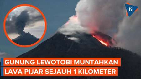 Senin Pagi, Gunung Lewotobi Muntahkan Guguran Lava Sejauh 1 Km