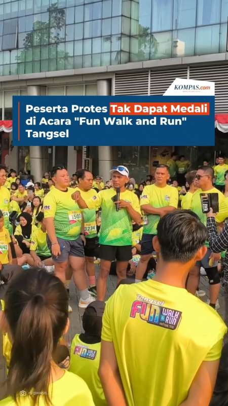 Peserta Protes Tak Dapat Medali di Acara "Fun Walk and Run" Tangsel