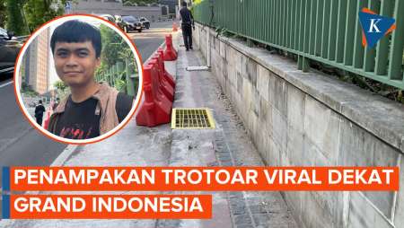 Penampakan Trotoar Dekat Grand Indonesia yang Viral karena Dipangkas