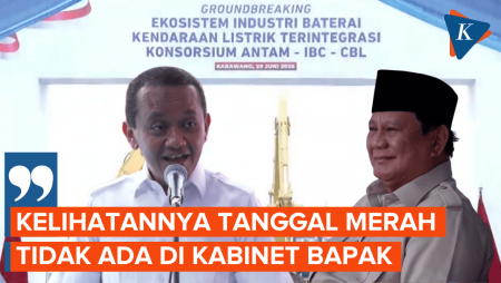 Groundbreaking Hari Minggu, Canda Bahlil ke Prabowo: Tak Ada Tanggal Merah di Kabinet Bapak