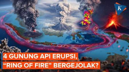 4 Gunung Api di Indonesia Erupsi Bersamaan, Kok Bisa?