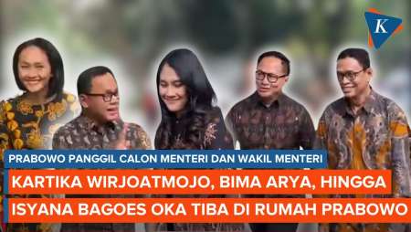 Momen Kedatangan Rombongan Calon Wamen dan Kepada Badan di Rumah Prabowo di Jalan Kertanegara