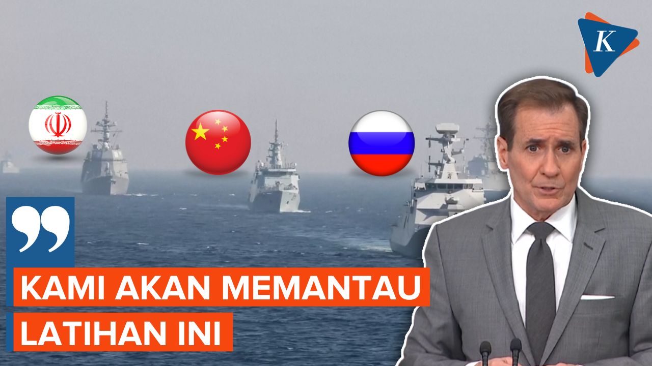AS Tak Khawatir China, Rusia, dan Iran Latihan Militer Bersama di Teluk Oman