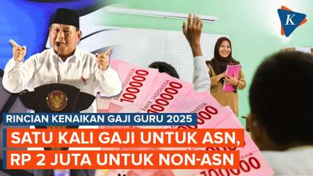 Prabowo Umumkan Gaji Guru PNS Naik 1 Kali, Tunjangan Non-ASN Ditambah Jadi Rp 2 Juta