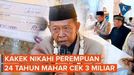 Kakek Nikahi Perempuan 24 Tahun Mahar Cek 3 Miliar, Diduga Kabur Padahal...