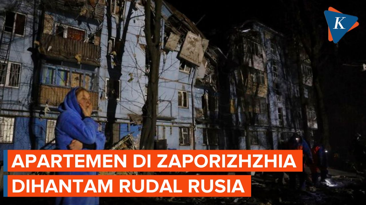 Rudal Rusia Hantam Apartemen 5 Lantai di Zaporizhzhia Ukraina