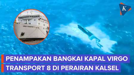 Ditemukan! Begini Penampakan KM Virgo Transport 8 Tenggelam di Perairan Kalsel