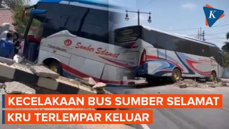 Kecelakaan Bus Sumber Selamat Vs Avanza, Kru sampai Terlempar Keluar