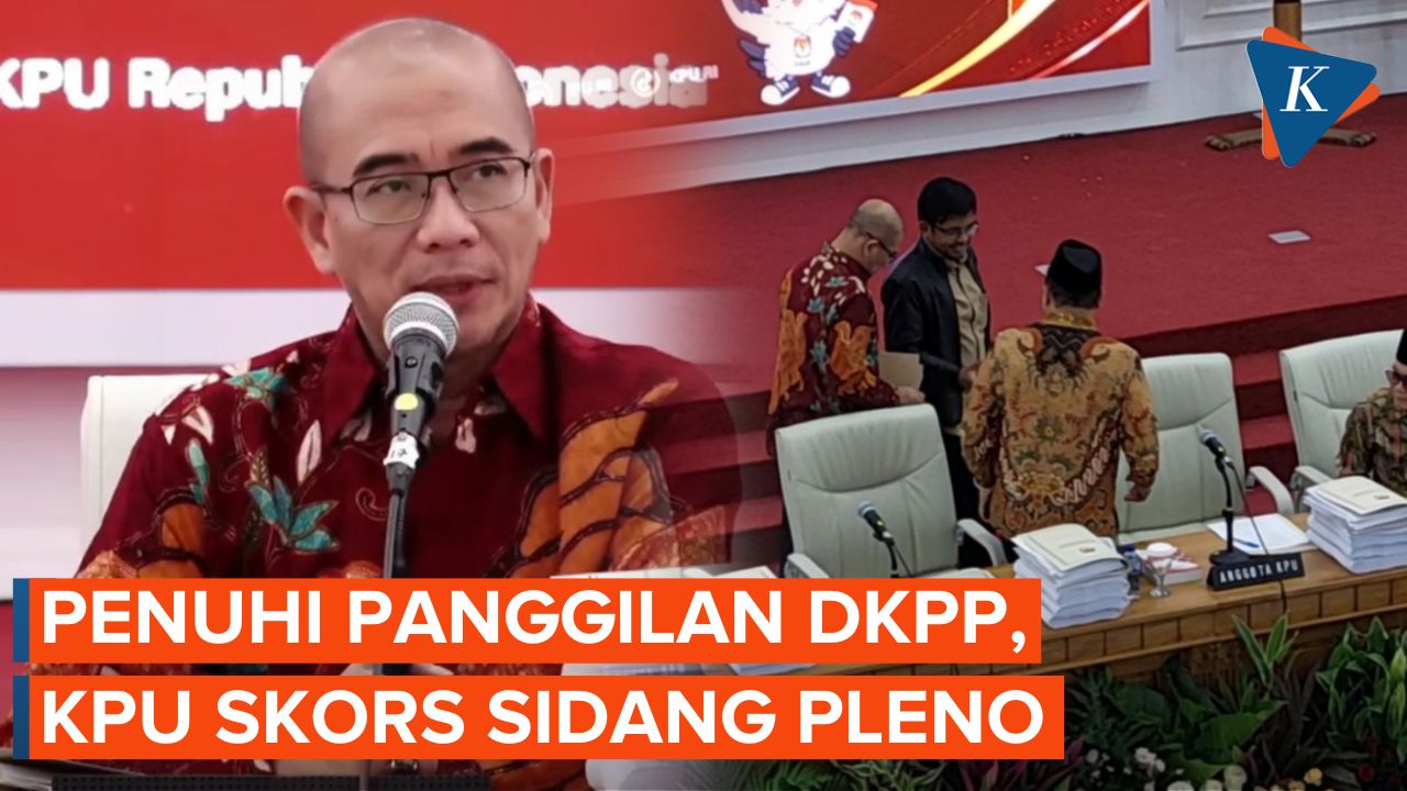 Hadiri Panggilan Pemeriksaan DKPP, KPU Skors Sidang Pleno Rekapitulasi Suara