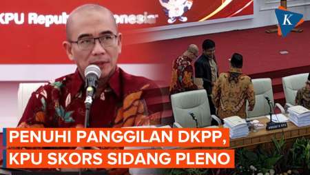 Hadiri Panggilan Pemeriksaan DKPP, KPU Skors Sidang Pleno Rekapitulasi Suara