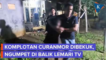 Detik-detik Pencuri Motor Ditangkap Polisi, Sembunyi di Lemari TV