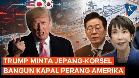 Trump Frustrasi Produksi Kapal Perang AS Molor, Minta Bantuan Jepang-Korsel