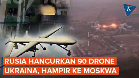 90 Drone Ukraina Hancur Di Langit Rusia, Bandara Moskwa Sempat Lumpuh