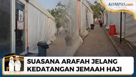 Penampakan Tenda-tenda Jemaah Haji Di Arafah Jelang Wukuf