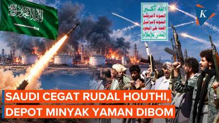 Rudal Houthi Dicegat Di Langit Riyadh, Koalisi Saudi Bombardir Depot Minyak Yaman