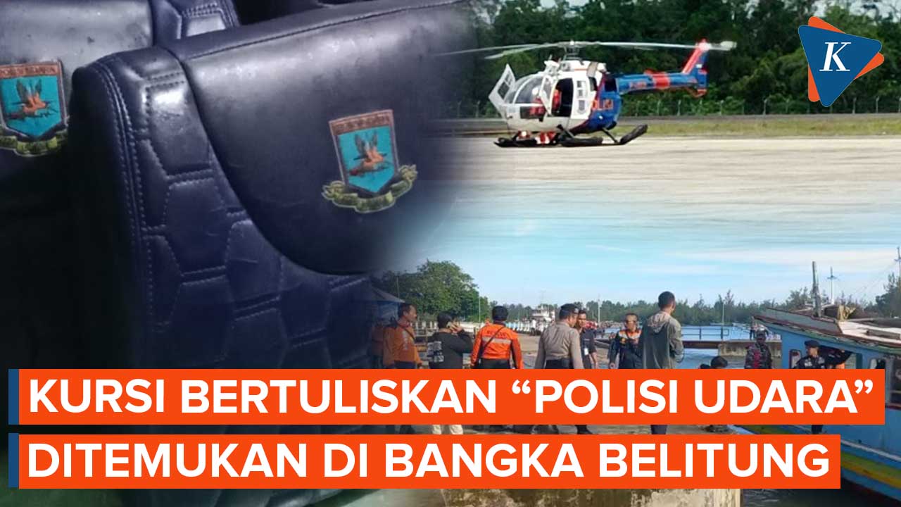 Nelayan Temukan 3 Kursi yang Diduga Milik Helikopter Polisi Udara yang Hilang di Bangka Belitung