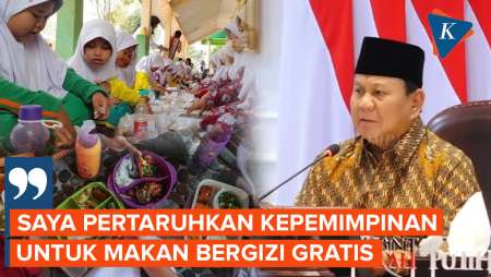 Presiden Prabowo Pertaruhkan Jabatan Demi Sukseskan Program Makan Gratis