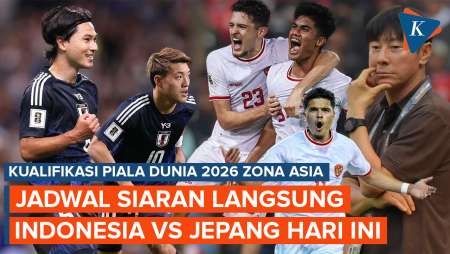 Jadwal Siaran Langsung Indonesia Vs Jepang di Kualifikasi Piala Dunia 2026, Main Malam Ini!