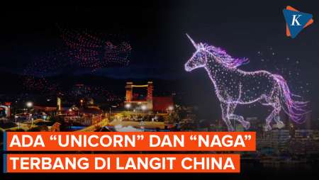 Momen 4.000 Drone Percantik Malam di China, 
