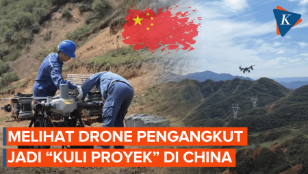 Drone China Jadi “Kuli Proyek”, Angkut Material Di Wilayah Pegunungan