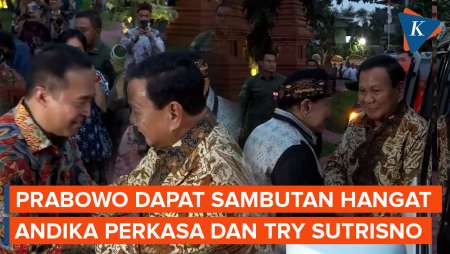 Momen Prabowo Dapat Sambutan Hangat Jenderal Andika Perkasa dan Mantan Wapres Try Sutrisno