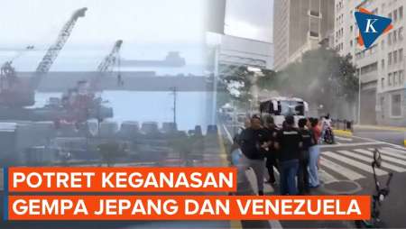 Potret Keganasan Gempa Jepang Dan Venezuela, Peringatan Tsunami Hingga Bangunan Luluh Lantah