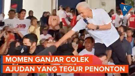 Momen Ganjar Colek Ajudan yang Tegur Penonton Saat Bicara di Depan Nelayan