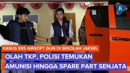 Polisi Temukan Puluhan Airsoft Gun Hingga Amunisi Rusak Saat Olah TKP Di Sekolah Jaksel