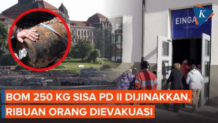 Jerman Jinakkan Bom Seberat 250 Kg Sisa Perang Dunia II, Ribuan Orang Dievakuasi