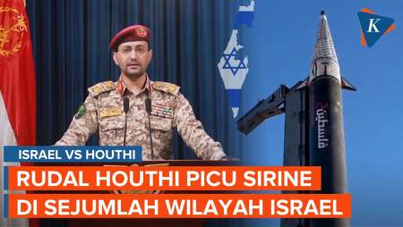 Houthi Tembakkan Rudal ke Israel Tengah, Sasar Pangkalan Militer Nahal Sorek